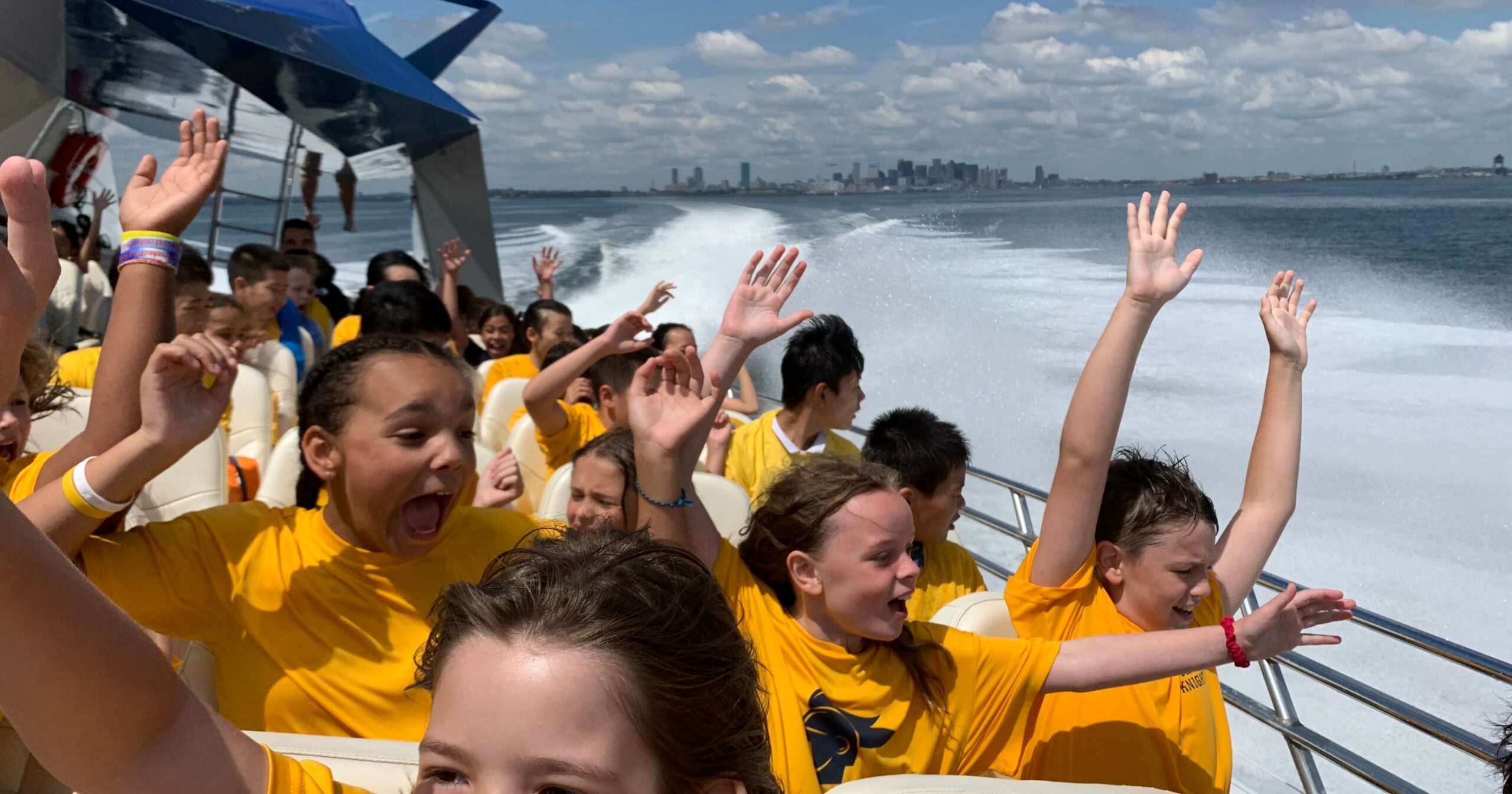 Kids on a boat